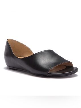 Naturalizer Black Lucie Leather D’Orsay Flats